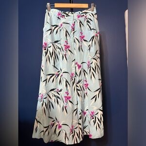 Elizabeth and James Light Blue Floral Wide Leg Pants